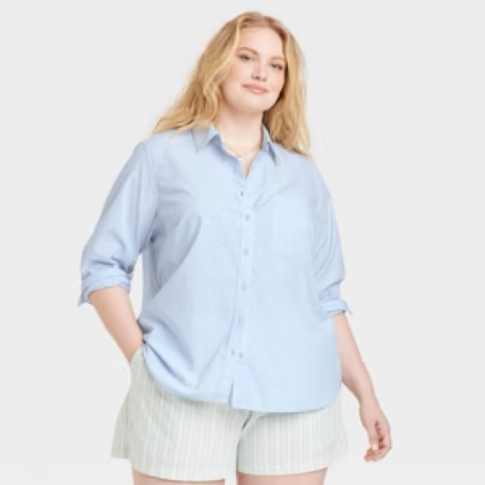 Universal Thread Light Blue Button Down Top